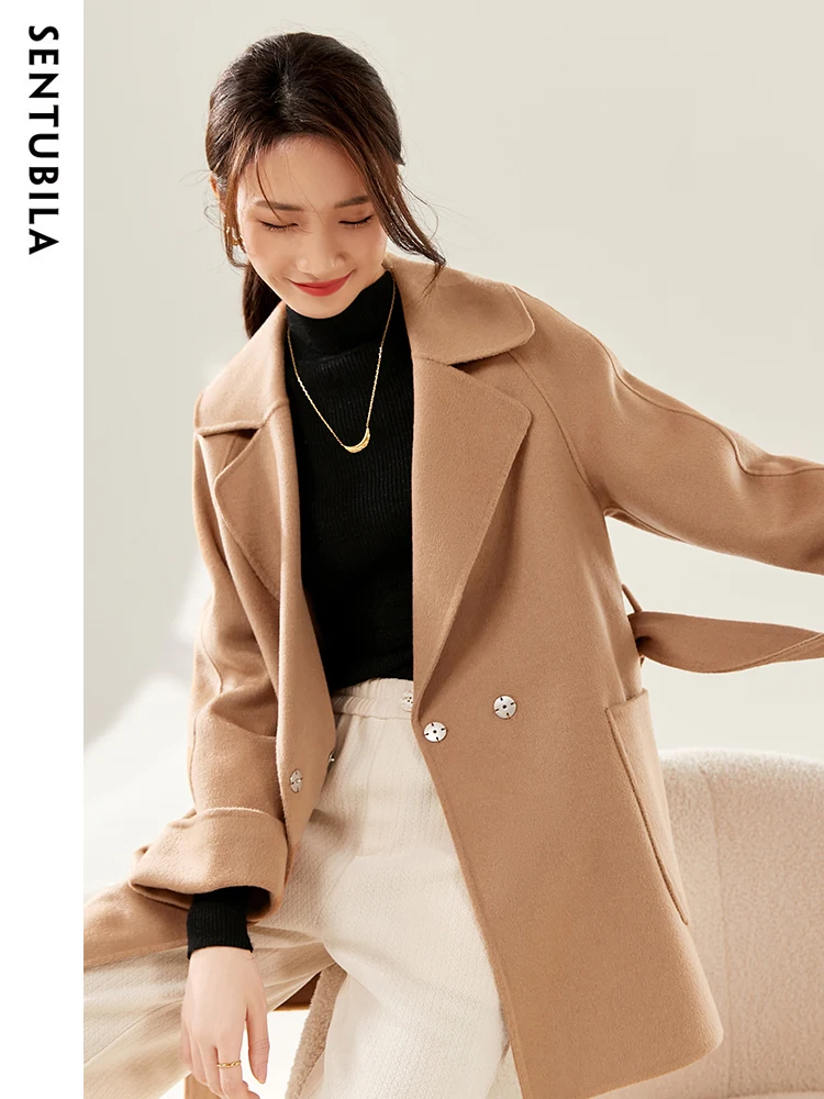 SENTUBILA Women Winter Wool Co - огляд і ціна Wool Coat Peacoat