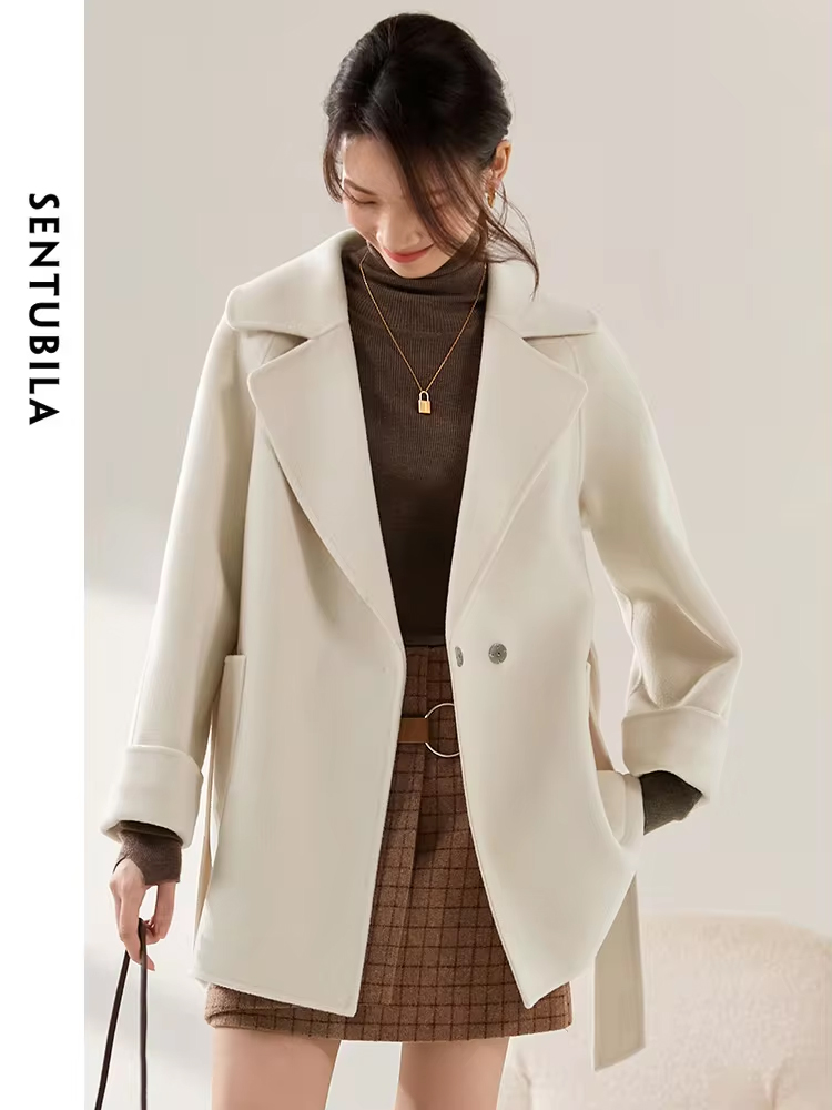 SENTUBILA Women Winter Wool Co - огляд і ціна Wool Coat Peacoat
