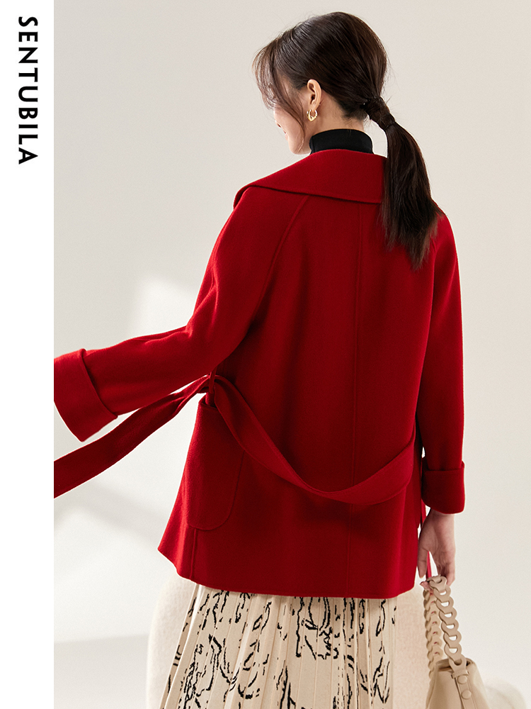 SENTUBILA Women Winter Wool Co - огляд і ціна Wool Coat Peacoat