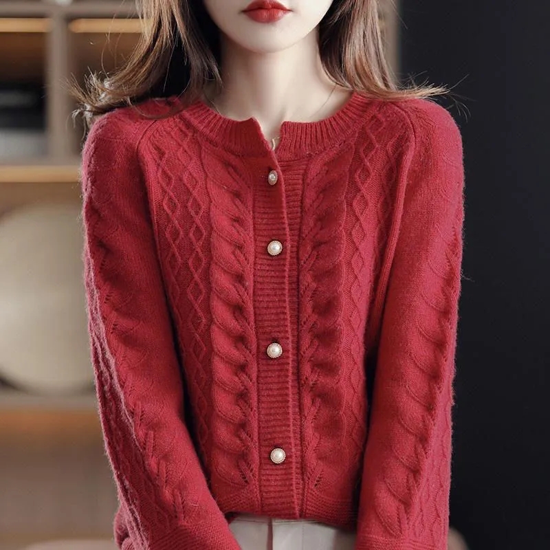 Vintage Knitted Cardigan Jacke - огляд і ціна Wool Coat Peacoat