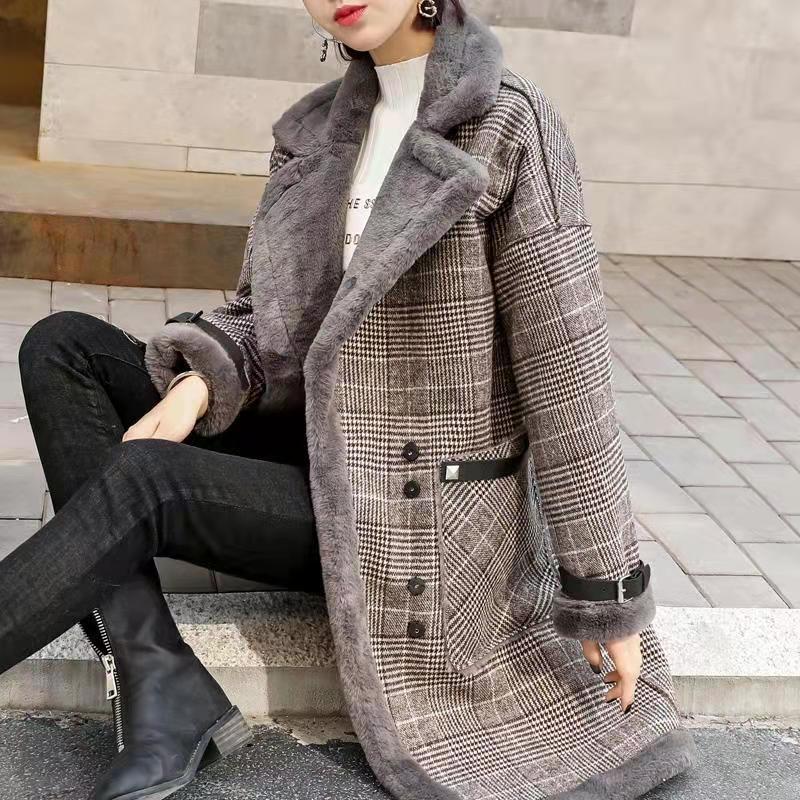 2026 Winter Warm Coat Plush Th - огляд і ціна Wool Coat Peacoat