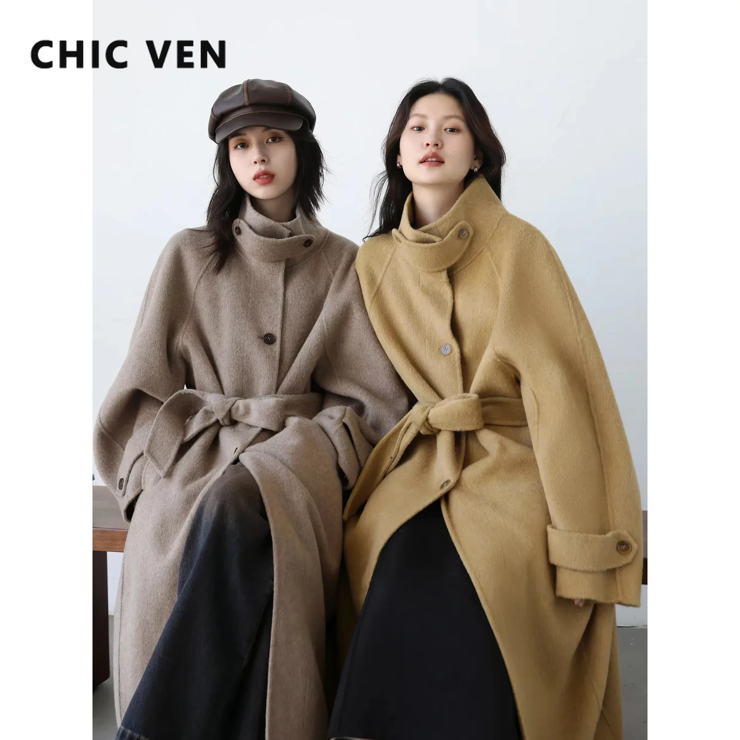 CHIC VEN Korean Women Woolen C - огляд і ціна Wool Coat Peacoat
