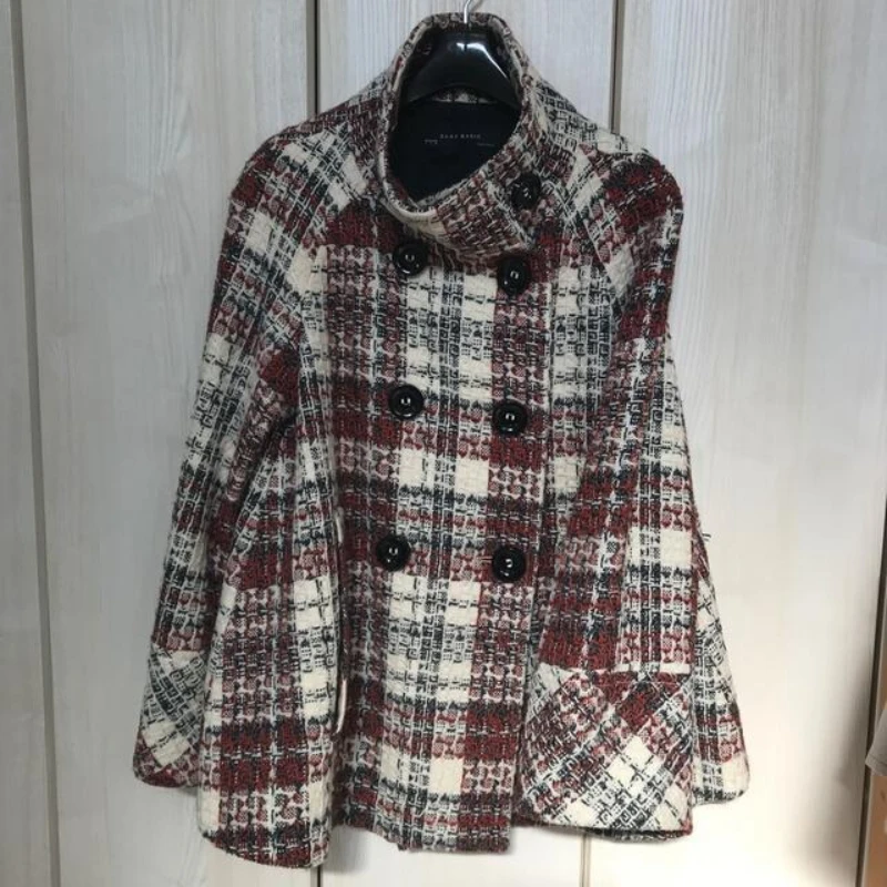 Warm Checkered Turtleneck Shou - огляд і ціна Wool Coat Peacoat