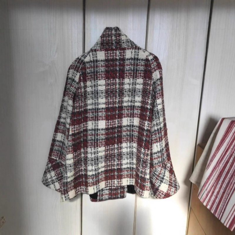 Warm Checkered Turtleneck Shou - огляд і ціна Wool Coat Peacoat